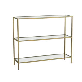 Hanah Home Cómoda D101 Dorada con Cristal Templado